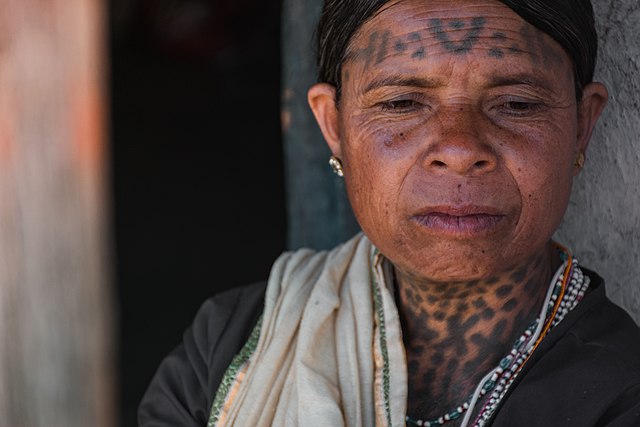 Baiga Tribe Tattoo in India (c) S.Lokras