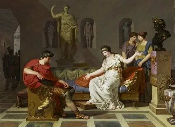 Cleopatra and Octavian, painting by Gauffier