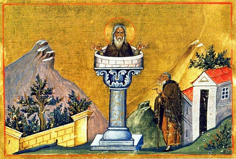 Simeon the Stylite on his pilar